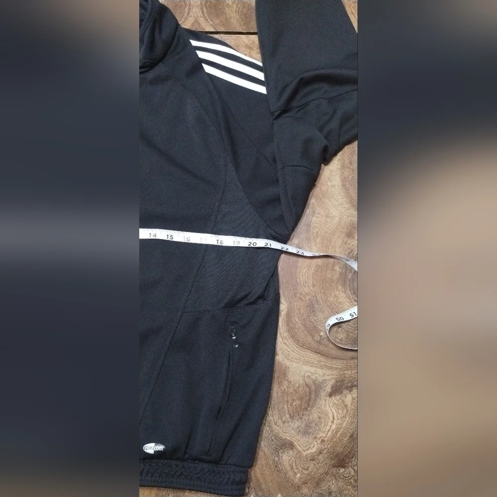 Adidas Black Jacket with White Accents